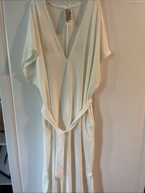 Free People White Textured Knit Dress size Small